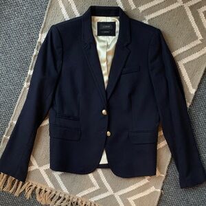 J. Crew Schoolboy Women's Navy Blazer with Gold Buttons
